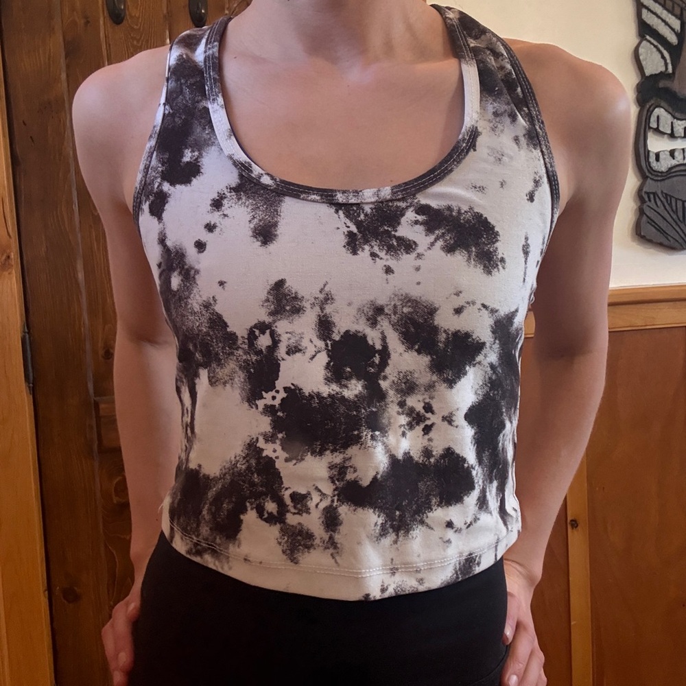 Marshalls Black and White Tie Dye Women's Tank Top